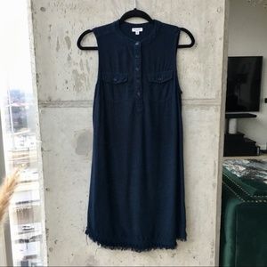 Splendid Indigo Crosshatch Mini Dress S